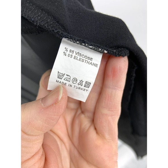 Valeria Fratta Long Sheer Duster Cardigan Black Open Front Long Sleeve Size 1-2 - Picture 5 of 8